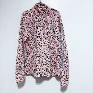 Coolibar Kids M Andros Beach Fishing Hoodie Pink UPF 50 Sun Shirt Full Cover